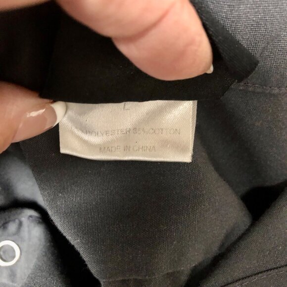 Mac Tools Work Shirt Mens Large Logo Gray Button Up Long Sleeve Workwear - Picture 6 of 8